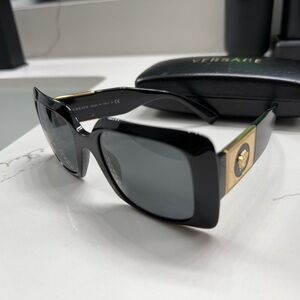 Versace Black and Gold Sunglasses